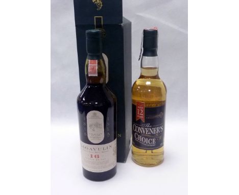 Lagavulin, Single Islay Malt Whisky 16 year, Classic Malts Range, 70cl. Boxed. Also a bottle of "The Convener's Choice" Fine 