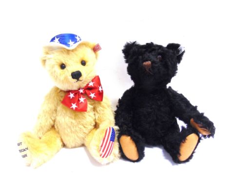 TWO STEIFF COLLECTOR'S TEDDY BEARS  comprising 'The First American Teddy' (EAN 667183), limited edition for 2003 no.7761, wit