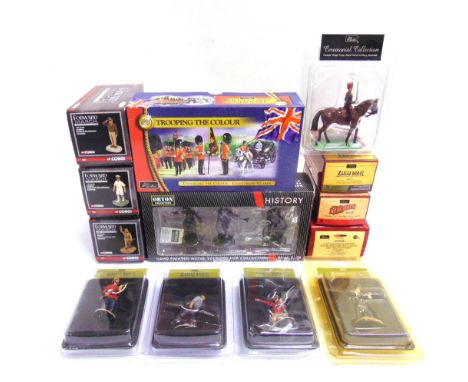 ASSORTED 54MM (1/32 SCALE) MODEL SOLDIERS  comprising a Britains No.40112, Trooping the Colour - Unfurling the Colour - Colds