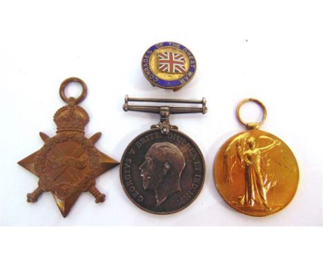 A GREAT WAR TRIO OF MEDALS TO CORPORAL F.W. SMALL, WEST SOMERSET YEOMANRY  comprising the 1914-15 Star, British War Medal 191