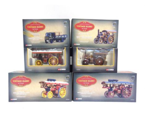 SIX CORGI VINTAGE GLORY DIECAST MODELS  comprising a No.80101, Fowler B6 Showman's Locomotive (The Lion) 'Anderton &amp; Rowl