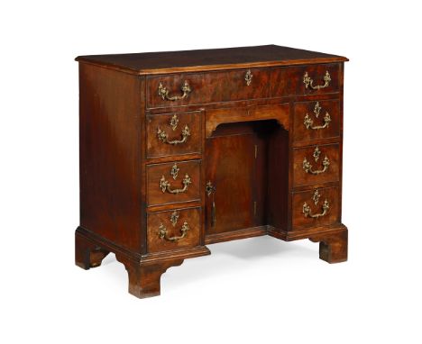 GEORGE III MAHOGANY DRESSING TABLE  MID 18TH CENTURY   the rectangular top with a moulded edge above a long frieze drawer wit