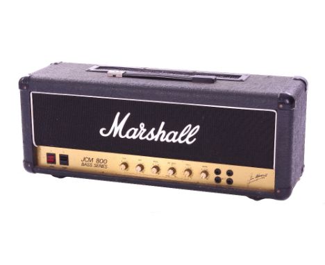 Bernie Marsden - 1987 Marshall JCM 800 Bass Series model 1992 Super Bass 100 watt MKII guitar amplifier head, made in England