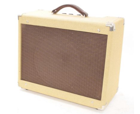 'Andyz Ampz' tweed deluxe (5E3) hand-wired clone guitar amplifier, enclosing a Jensen Special Design 12" speaker, tweed cabin