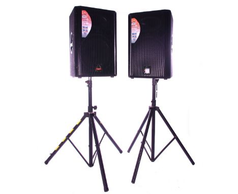 Bernie Marsden - Wharfedale Pro EVP-X15P powered speaker monitor; together with a Wharfedale Pro EVP-X15 passive speaker moni
