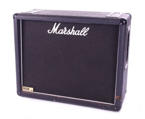 Bernie Marsden - Marshall 1936 guitar amplifier speaker cabinet, made in England, circa 2006, enclosing a pair of Celestion 1