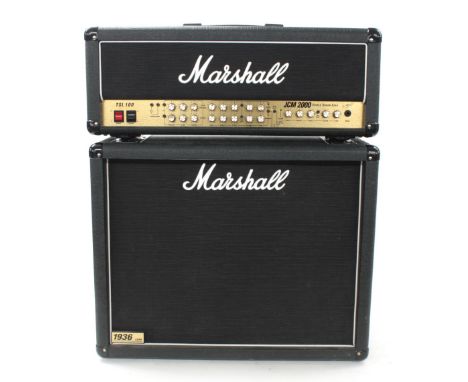 2005 Marshall JCM 2000 Triple Super Lead TSL100 guitar amplifier head, made in England, with foot switch; together with a 200