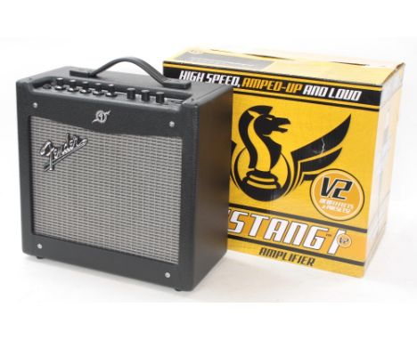 Fender Mustang I V.2 guitar amplifier, boxed