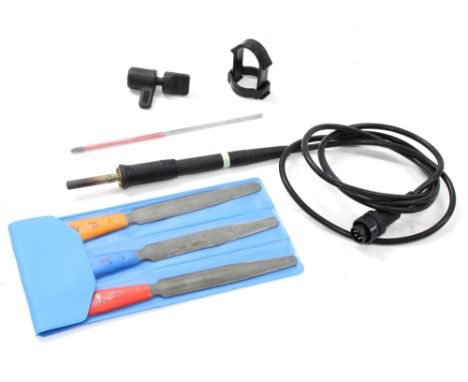 Small selection of useful luthier tools to include nut files, fret end file, knob puller etc