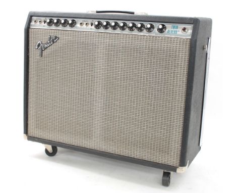 1977 Fender Twin Reverb guitar amplifier, made in USA, chassis no. A767618, fitted with Jensen Special Design 12" speaker, du