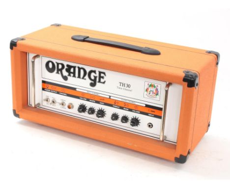 Orange Amplification TH30 Twin Channel guitar amplifier head, dust cover