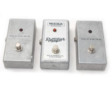 Three Mesa Boogie Rectifier guitar amplifier foot switches