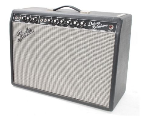 Fender Deluxe Reverb-Amp reissue guitar amplifier, made in USA, ser. no. AC118675, enclosing a Jensen Special Design 12" spea