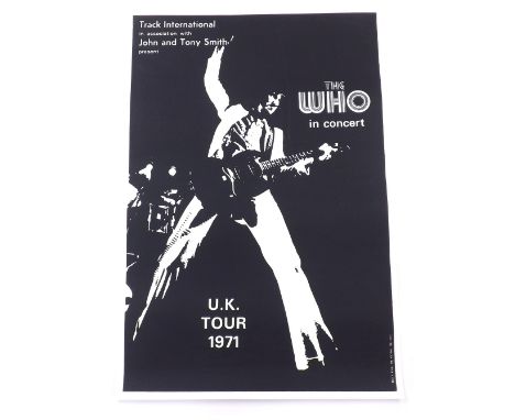 The Who - original 1971 UK tour poster, 40.5" x 27.5"