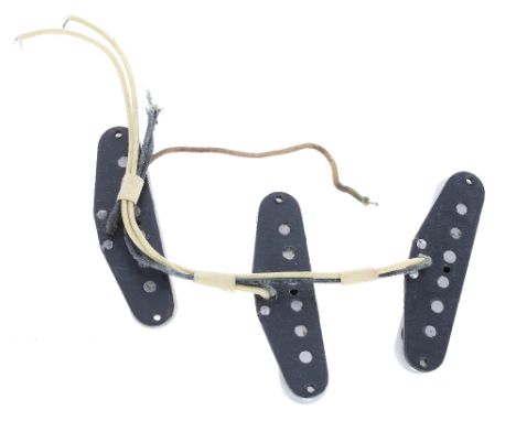 Set of three early '60s Fender Stratocaster Black Bottom single coil pickups