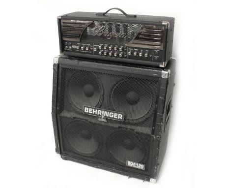 Bugera 333XL guitar amplifier head; together with a Behringer BG412S Ultrastack 4 x 12 speaker cabinet