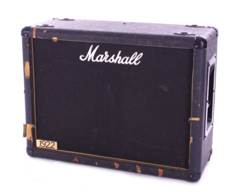 Bernie Marsden - Marshall 1922 2 x 12 guitar amplifier speaker cabinet, made in England, ser. no . 05592, fitted with a pair 