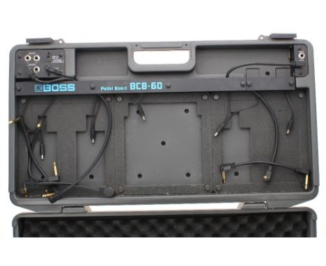 Boss BCB-60 pedal board, with a selection of patch leads
