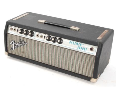 Early 1970s Fender Bassman Export guitar amplifier head, made in USA, ser. no. A61705