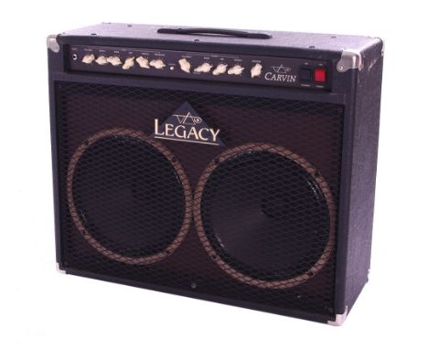 Bernie Marsden - Carvin Steve Vai Signature Legacy 212 guitar amplifier, made in USA, ser. no. 164038, bearing tape inscribed