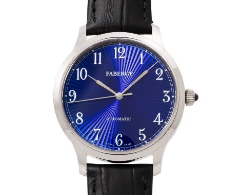 FABERGÉ Agathon Ref. M1105BL Herrenuhr. 18K Weißgold mit Saphirglas. Automatik-Werk ETA Kal. 2892A2 mit sehr guten Gangwerten