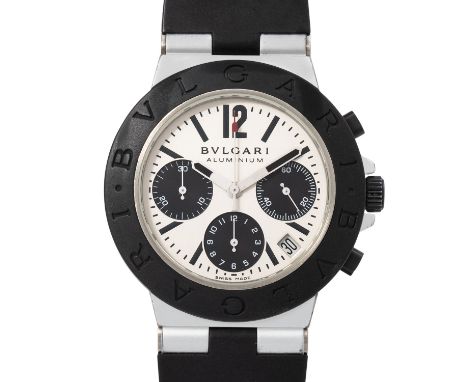 BULGARI Diagono Ref AC38TA Herren Chronograph mit Papieren. Aluminium. Automatik-Werk Kal. MVA080 mit sehr guten Gangwerten (