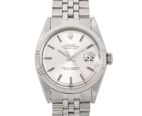 ROLEX Datejust 36 Ref. 1601 Herrenuhr. Edelstahl. Automatik-Werk Kal. 1570 mit guten Gangwerten (+/-0 Sek., 220° Amplitude). 