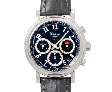 CHOPARD Millie Miglia Chronograph Ref. 8331 Herrenuhr. Edesltahl mit Saphirglasboden. Automatik-Werk Basis ETA 2894-2 mit seh