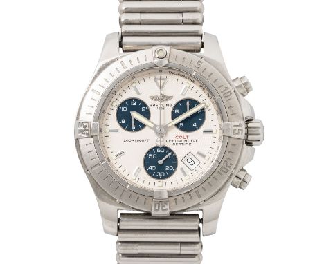 BREITLING Colt Chronograph A73380 Herren Armbanduhr. Edelstahl. Quartz-Werk mit neuer Batterie in funktionsfähigem Zustand. Z