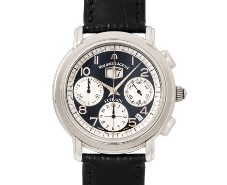 MAURICE LACROIX "Masterpiece Flyback" Ref 15827 Herren Chronograph. Edelstahl. Saphirglasboden. Automatik-Werk Kal. ML15 mit 