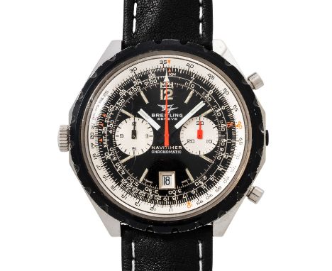 BREITLING Navitimer Chronomatic Ref. 1806 Herrenuhr. Edelstahl. Automatik-Werk Kal. 11 mit guten Gangwerten (+8 Sek., 322° Am