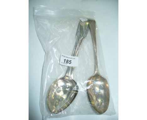 A collection of Georgian serving spoons 
To include two,  Hester Bateman, London, 1785 and 1786, and two A. R unknown makers 
