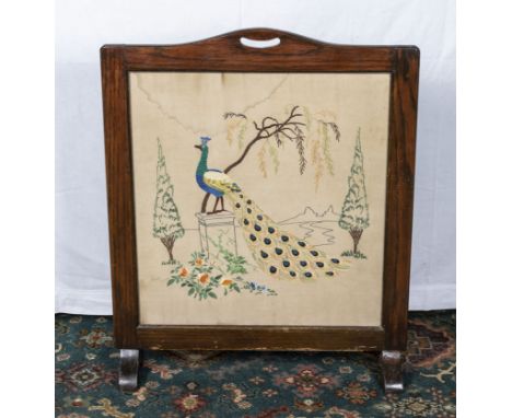 An oak framed firescreen