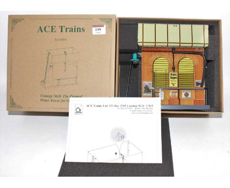 ACE Trains vintage style tin printed water tower for O gauge with working lamp (M-BM)