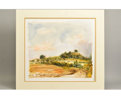 JOHN R. MYERS (BRITISH 1944), 'Crookbarrow Hill, Worcester', an English landscape, signed and titled to lower margin, waterco