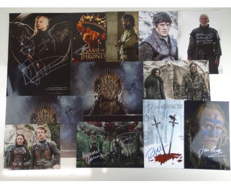 FANTASY: A large quantity of signed memorabilia - mainly photographs 10x8 up to 16x12 - 21 signatures on 19 items - including