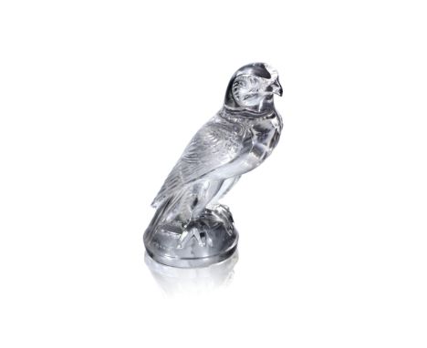 RENÉ LALIQUE (FRENCH, 1860-1945)A Pre-War 'Faucon' Car Mascot, design introduced in 1925clear glass with amethyst hue, press-