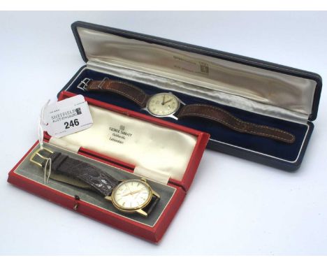 Rotary; A 9ct Gold Cased Automatic Gent's Wristwatch, the signed dial with Arabic numeral, pointed markers and centre seconds