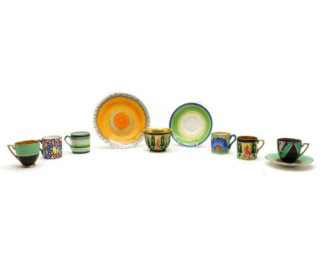 A collection of mixed Art Deco ceramics, to include Gray's, Royal Doulton, Crown Devon, Carltonware and Shelley, some matched