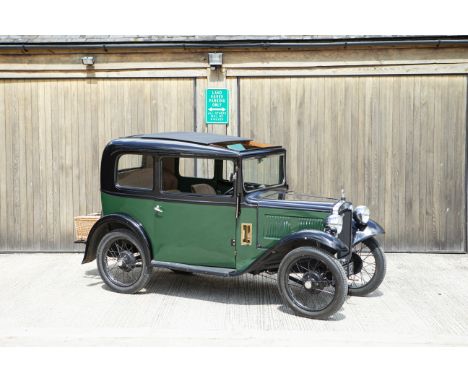 1934 Austin 7 Box SaloonRegistration no. ABJ 582Chassis no. 192861Odometer Reading: TBAMoT Expiry: Exempt *Rebuilt from strip