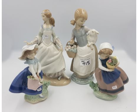Four Lladro Figures: 