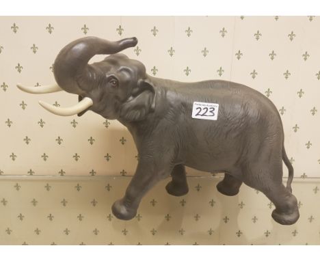 Beswick large Elephant with trunk in Salute: model 1770 matt. 