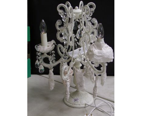 Three arm chandelier table lamp: new and unused. Height 55cm 