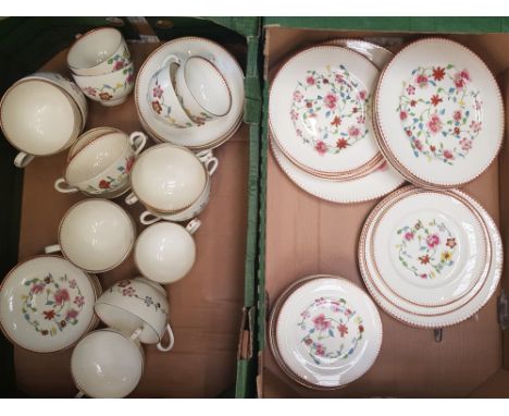 Royal Worcester Astley Patterned Tea &amp; Dinnerware: (2 trays) 