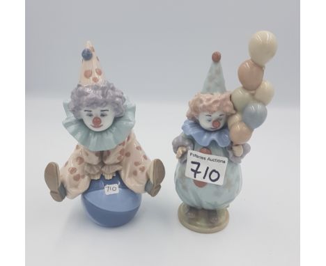 2 Lladro Figures: Littlest Clown 5811 &amp; Having a Ball 5813 