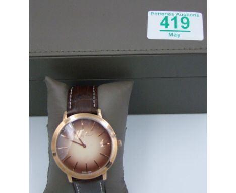 Mathey Tissot Branded Darius Gents Gold Plated Watch: RRP £119  purchased by vendor as part a collection of over 100 watches 
