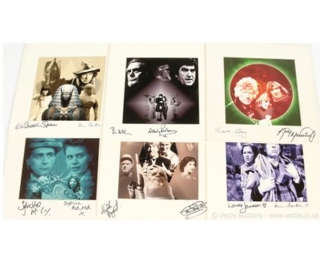 Collection of 6x Mod Art Studio Doctor Who signed prints. Signatures include Elizabeth Sladen, Tom Baker, Sylvester McCoy and