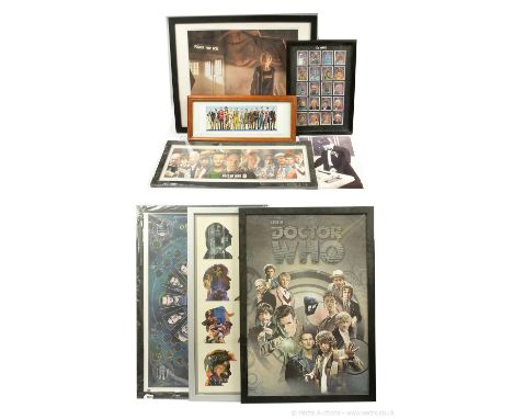 Collection of Doctor Who 6x framed posters and 1x loose poster. All framed posters are in Good Plus condition, loose poster i