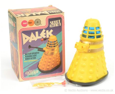 Marx Toys Doctor Who vintage Robot Action Dalek, Good, complete, untested, within Good opened packaging.