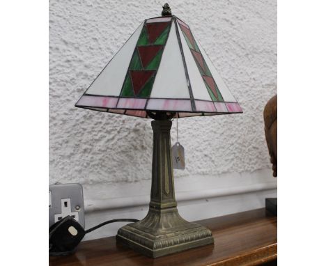 Tiffany style table lamp and shade, height approx 42 cm